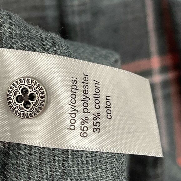 2/$30 Maurices Distressed Plaid Long Sleeve Button Up Lightweight Shirt Top 1 - Picture 9 of 9